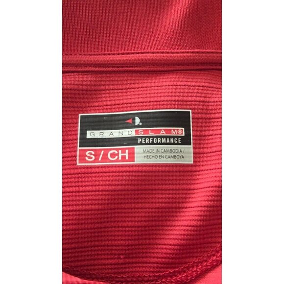 Grand Slam Performance motion flow Golf Polo shirt red short sleeve Size S - Picture 4 of 6